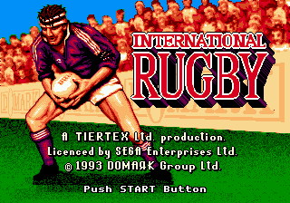 International Rugby Title Screen